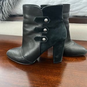 Black high heel bootie